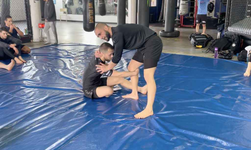 Thumbnail for Hand Fighting vs Seated opponent to Body-Lock Pass Video